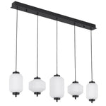 Torso Bar LED Pendant Lamp 5Lt 28w in Black or Brass