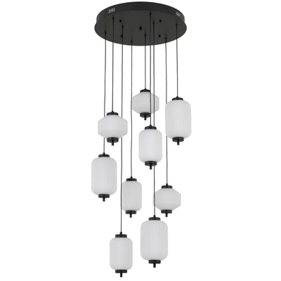 Torso LED Pendant Lamp 9Lt 50w in Black or Brass