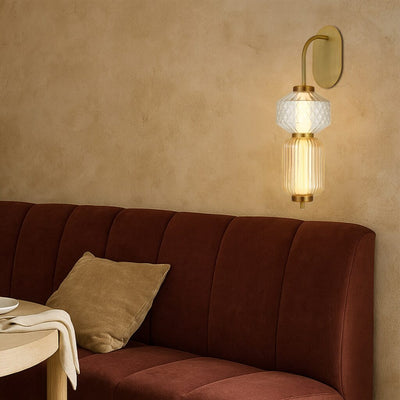 Torso Indoor LED Wall Light in Black or Brass — lifestyle