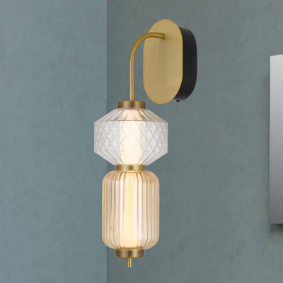 Torso Indoor LED Wall Light in Black or Brass — lifestyle