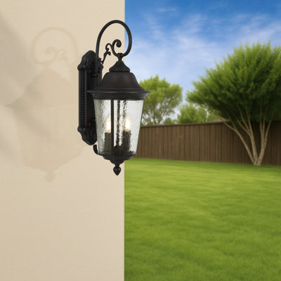 Tremont Outdoor Wall Light in Black — lifestyle