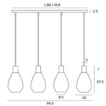 Tresor Pendant Light 4Lt