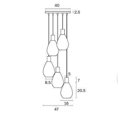 Tresor Pendant Light 5Lt