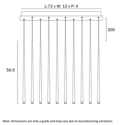 Trina 10 Light Bar Pendant