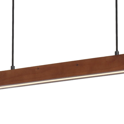 Truso LED Pendant Light CCT 30w Black & Walnut