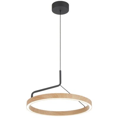 Truvon 40Cm Pendant Light — Black| Oak