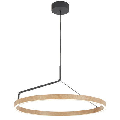 Truvon 60Cm Pendant Light — Black| Oak