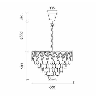 Valerie Pendant Light Large 10Lt