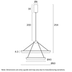 Vantel 2 Tier Pendant Light