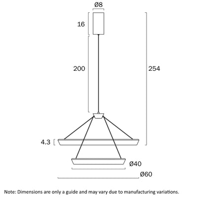 Vantel 2 Tier Pendant Light