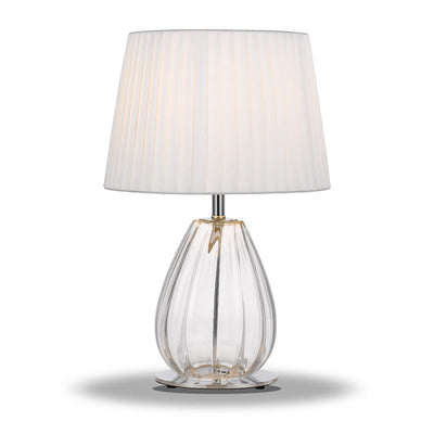 Veana Table Lamp 1Lt in Antique Gold/Black or Chrome/Iv