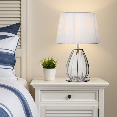 Veana Table Lamp 1Lt in Antique Gold/Black or Chrome/Iv — lifestyle