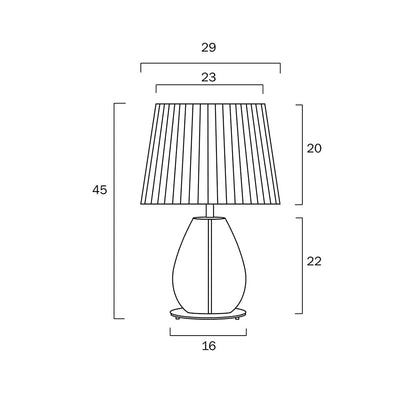 Veana Table Lamp 1Lt in Antique Gold/Black or Chrome/Iv