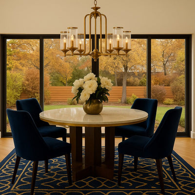 Velden 6 Light Pendant Copper - VELDEN PE06-CP — lifestyle