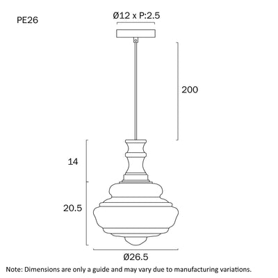 Verdun 26Cm Pendant Light Small
