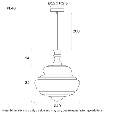 Verdun 40Cm Pendant Light Large