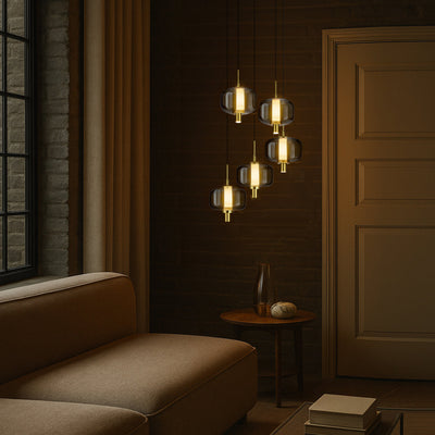 VOLEN 5 LIGHT PENDANT — lifestyle