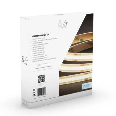 Viper 5w per metre 5m COB LED Strip Kit - IP54 complete with Dimmable LED driver