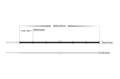 Viper 5w per metre 2m COB LED Strip Kit - IP54 complete with Dimmable LED driver