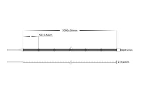 Viper 5w per metre 5m COB LED Strip Kit - IP54 complete with Dimmable LED driver