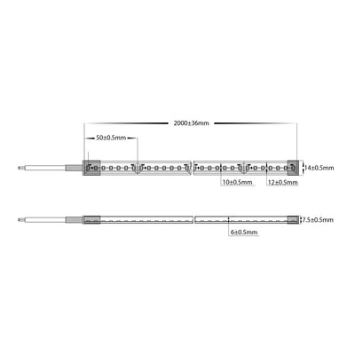 Viper 9.6w per metre 2m Haviflex LED Strip Kit - IP67 complete with Dimmable LED driver