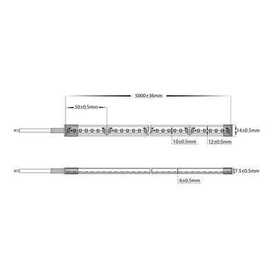Viper 9.6w per metre 5m Haviflex LED Strip Kit - IP67 complete with Dimmable LED driver