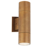 Walsh Twin Exterior Wall Light — Natural Brass