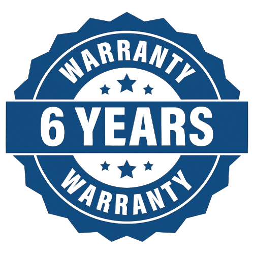 6 Years Warranty