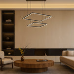ZAFRA 2 TIER PENDANT BLACK SAND/CRYSTAL — lifestyle