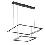 ZAFRA 2 TIER PENDANT BLACK SAND/CRYSTAL