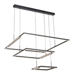ZAFRA 3 TIER PENDANT BLACK SAND/CRYSTAL