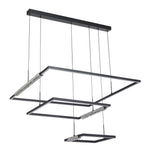 ZAFRA 3 TIER PENDANT BLACK SAND/CRYSTAL