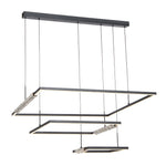 ZAFRA 3 TIER PENDANT BLACK SAND/CRYSTAL