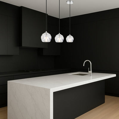 Zaha LED Pendant Light 1Lt w/ Crystal Glass — lifestyle