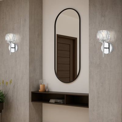 LED Wall Light 1Lt w/ Crystal Glass — lifestyle