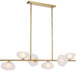 Zecca 6Lt Pendant Light in Black & Smoked Glass