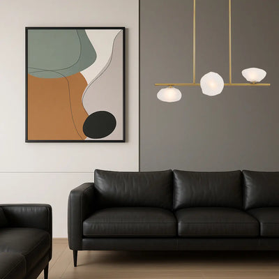 Zecca 3Lt Pendant Light Horizontal in Black & Smoked Gl — lifestyle