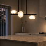 Zecca 3Lt Pendant Light Horizontal in Black & Smoked Gl — lifestyle