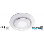 Ventair Low Sheen White Round Fascia With 14W Tri Colour Led Panel TO Suit Airbus 225 & 250 Body (Pvpx225, Pvpx250, Pvpx