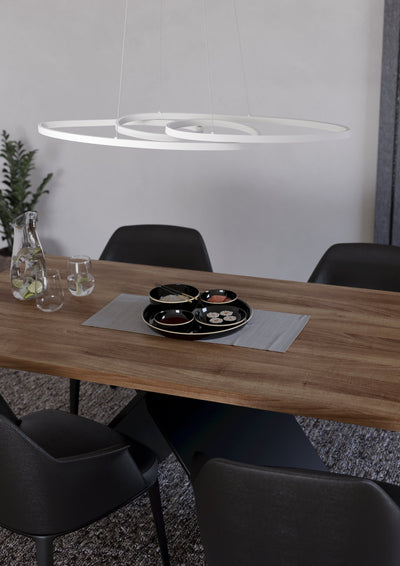 Gianella LED Pendant Light 38w Black, White in the room