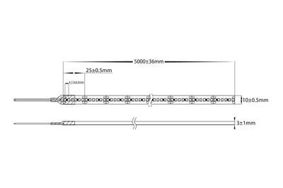 19.2w IP54 LED Strip 3000k