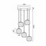 Bobo LED Pendant Light 5Lt