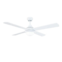 Brilliant Lighting Ceiling Fans 48" Tempo Plus AC Ceiling Fan White with Light 22273/05R Brilliant Lighting Lights-For-You 22273/05R