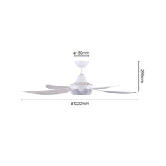 Brilliant Lighting Ceiling Fans 48" Vector DC Ceiling Fan White, Black with Light 22693/XX Brilliant Lighting Lights-For-You