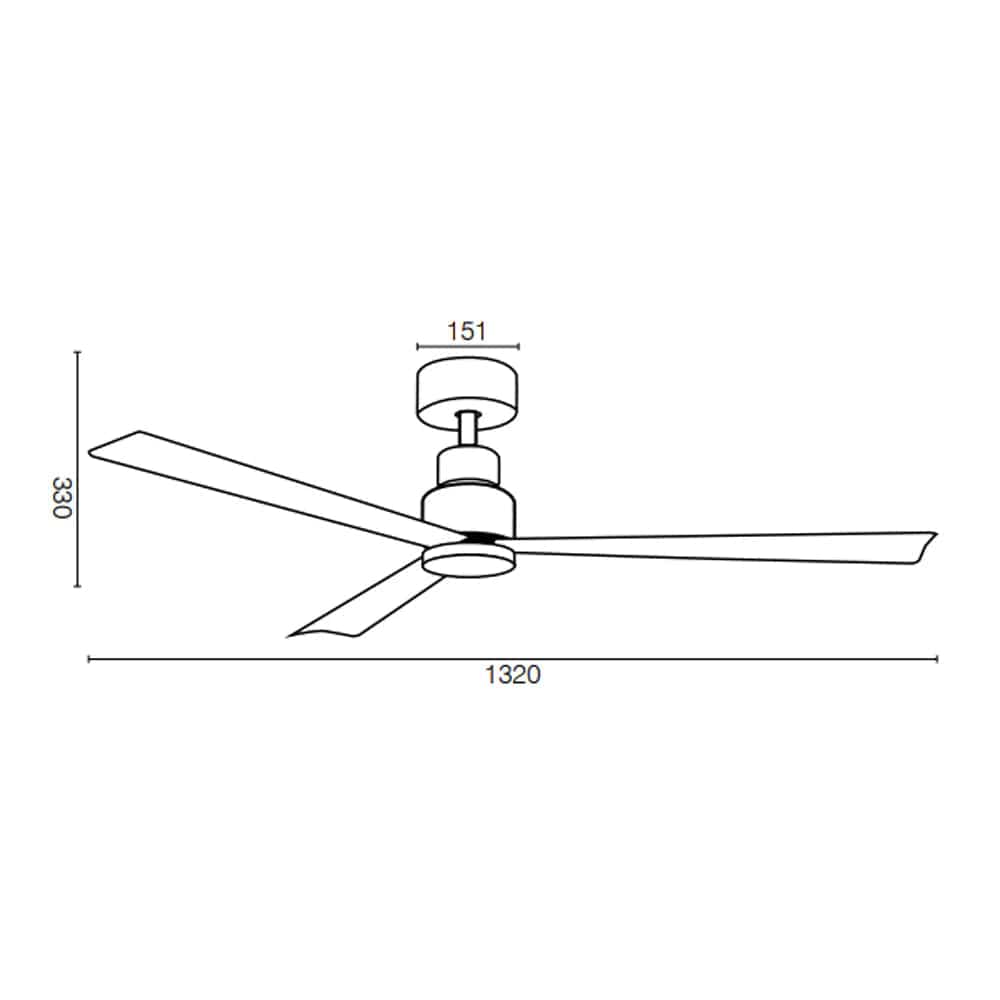 Brilliant Lighting Ceiling Fans 52" Joli DC Ceiling Fan White 22195/05 Brilliant Lighting Lights-For-You 22195/05