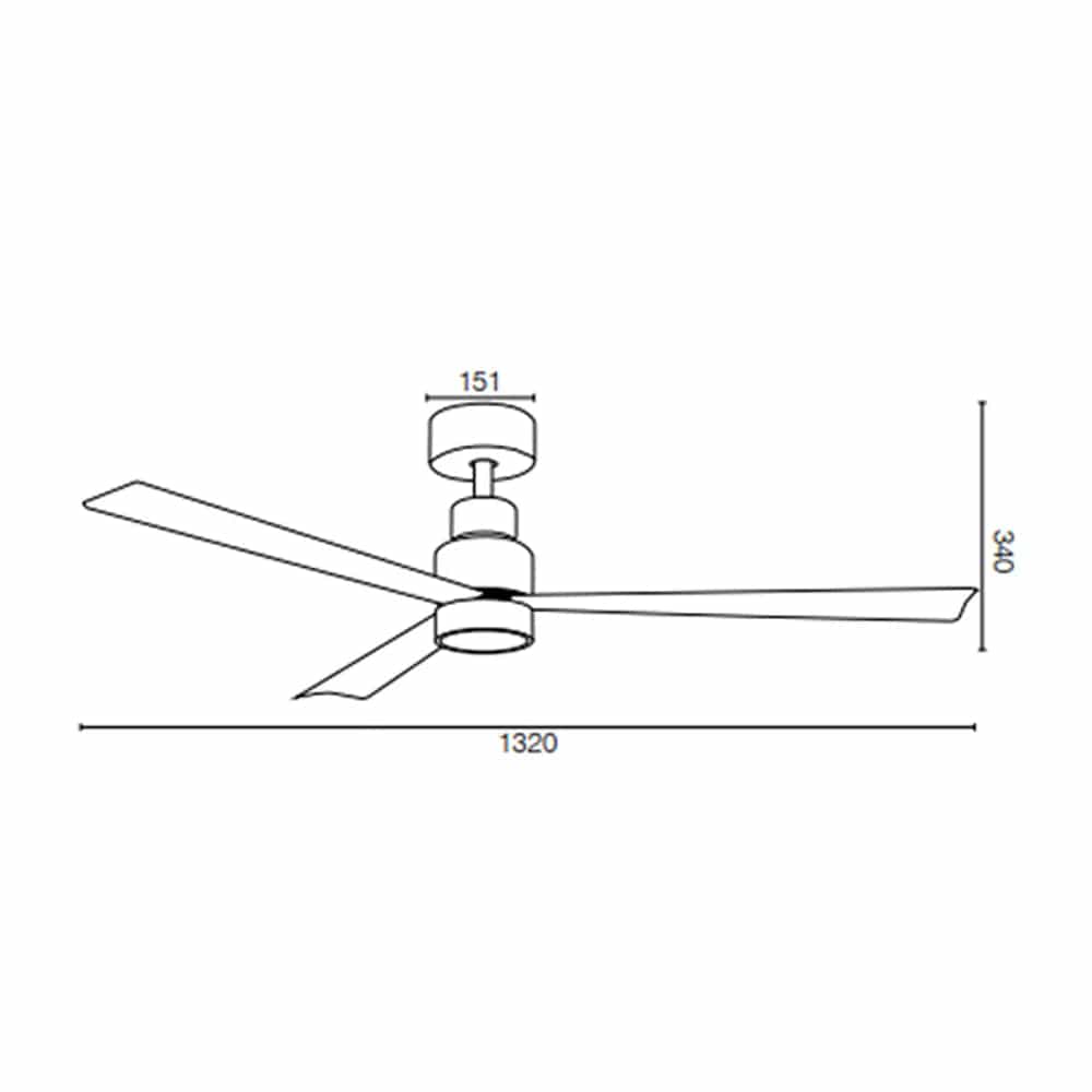 Brilliant Lighting Ceiling Fans 52" Joli DC Ceiling Fan White with Light 22196/05 Brilliant Lighting Lights-For-You 22196/05