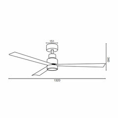 Brilliant Lighting Ceiling Fans 52" Joli DC Ceiling Fan White with Light 22196/05 Brilliant Lighting Lights-For-You 22196/05