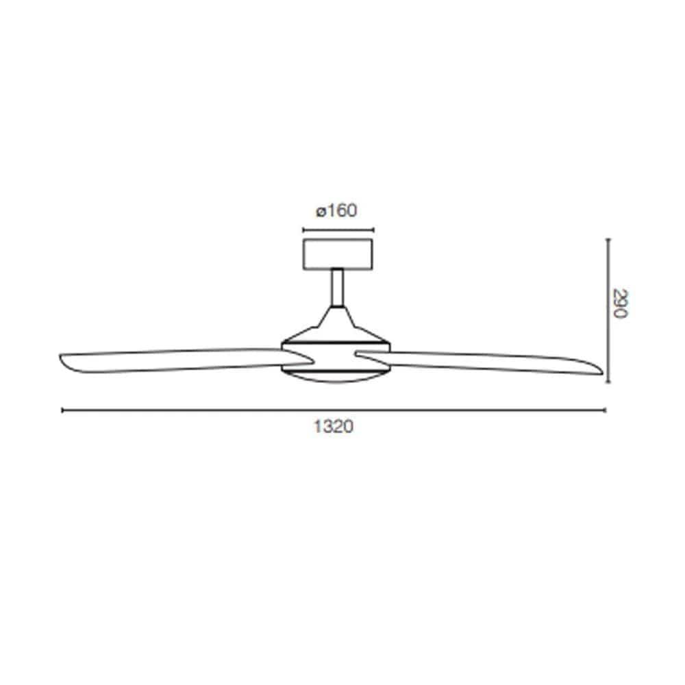 Brilliant Lighting Ceiling Fans 52” Tempest DC Ceiling Fan White 22235/05 Brilliant Lighting Lights-For-You 22235/05