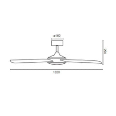 Brilliant Lighting Ceiling Fans 52” Tempest DC Ceiling Fan White 22235/05 Brilliant Lighting Lights-For-You 22235/05