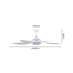 Brilliant Lighting Ceiling Fans 52" Vector DC Ceiling Fan White, Black with Light 22695/XX Brilliant Lighting Lights-For-You